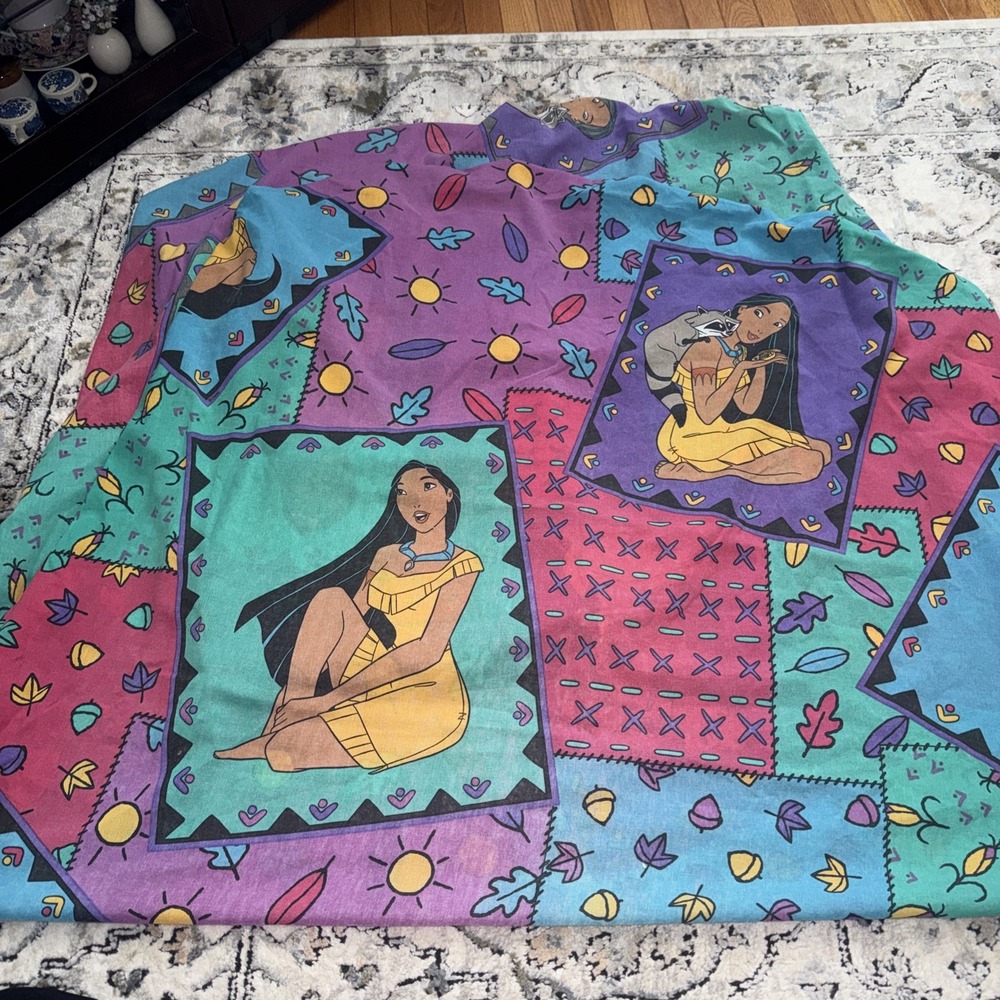 Vintage Disney Pocahontas Twin Sheet Set EUC - Picture 7 of 7
